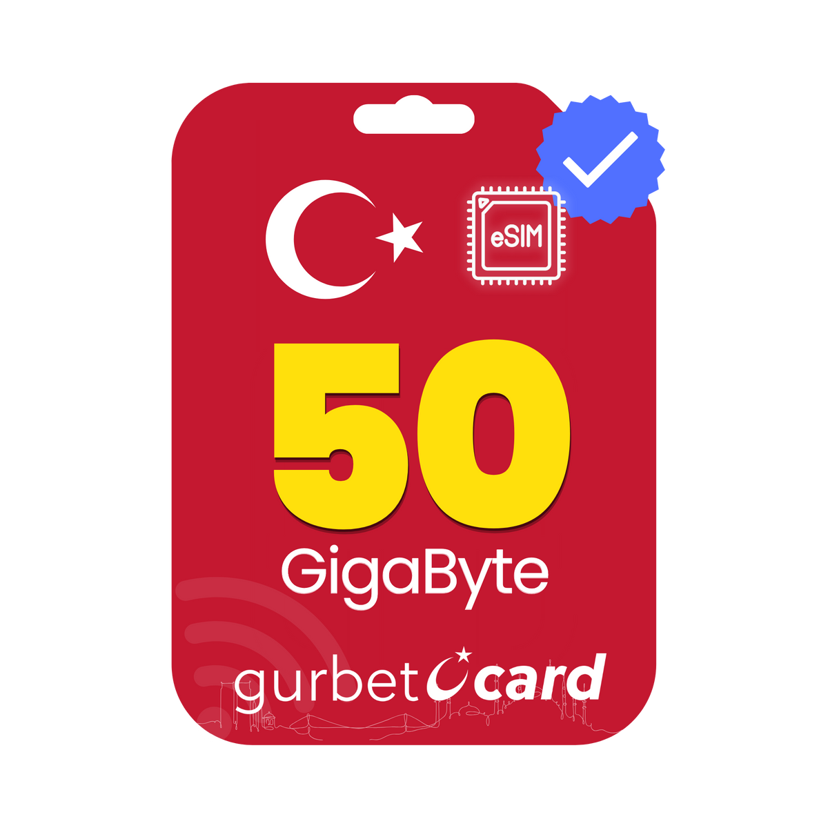 eSIM لتركيا 50 GB